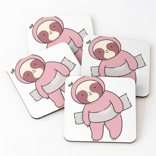 Item preview, Cute Kawaii Taped Pink Sloth Animal designed and sold by Sleepy-Town.