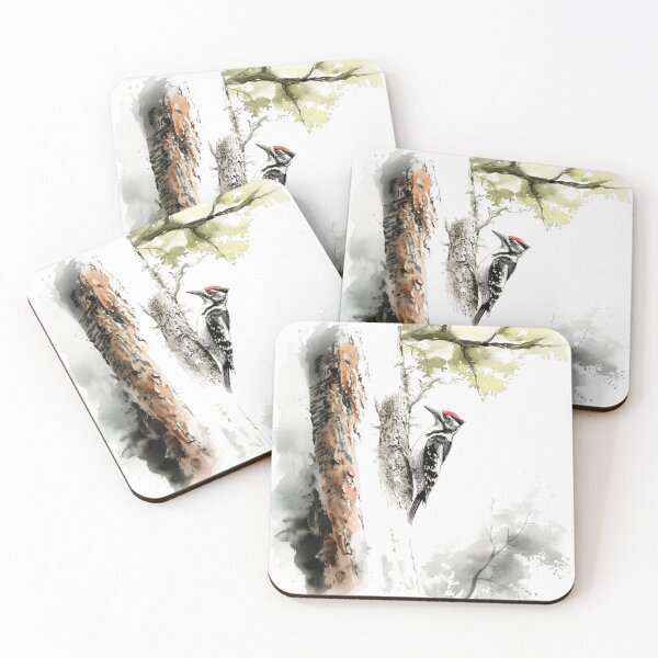 Item preview, A Woodpecker clinging to tree bark, Birds in Motion designed and sold by CDC40.