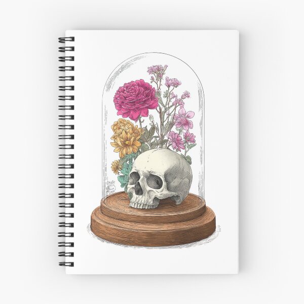 Item preview, Gothic Terrarium Skull T-Shirt Creepy Botanical Shirt designed and sold by RockFireMerch.