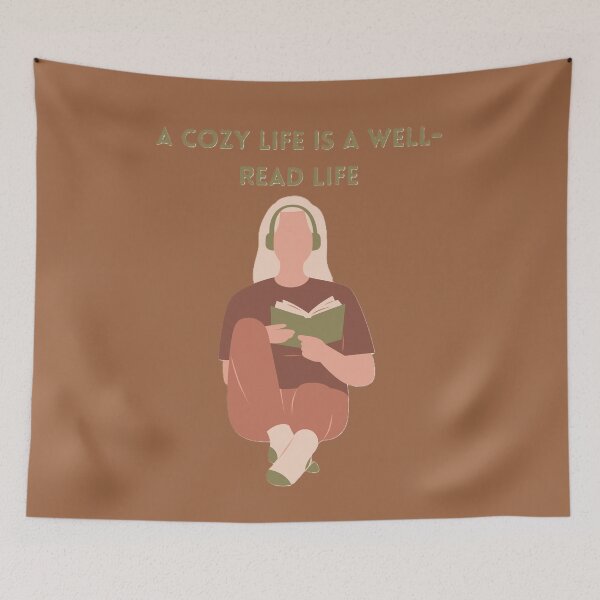 Item preview, A cozy life is a well-read life designed and sold by creativityisfun.
