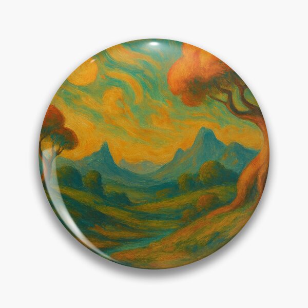 Item preview, Van Gogh Style Earthy Landscape - Impressionist Autumn Nature Scape designed and sold by Nexus Space.
