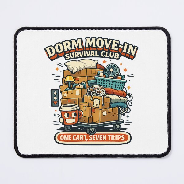Item preview, Dorm Move-In Survival Club - One Cart Seven Trips designed and sold by Concrete Coffee Studio.