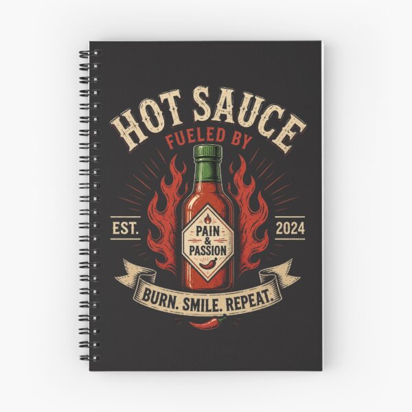 Item preview, Hot Sauce Fueled By Pain & Passion – Vintage Spicy Food T-Shirt & Sticker Design designed and sold by GRYFFWEAR.