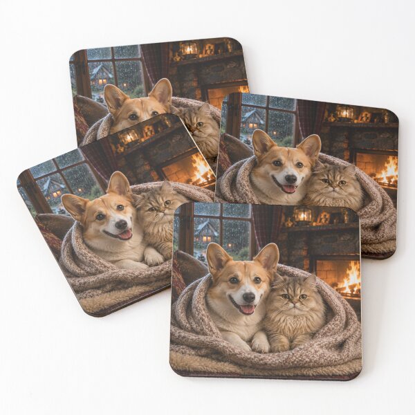 Item preview, Cozy Corgi and Fluffy Cat Companions designed and sold by BagFactoryUK.