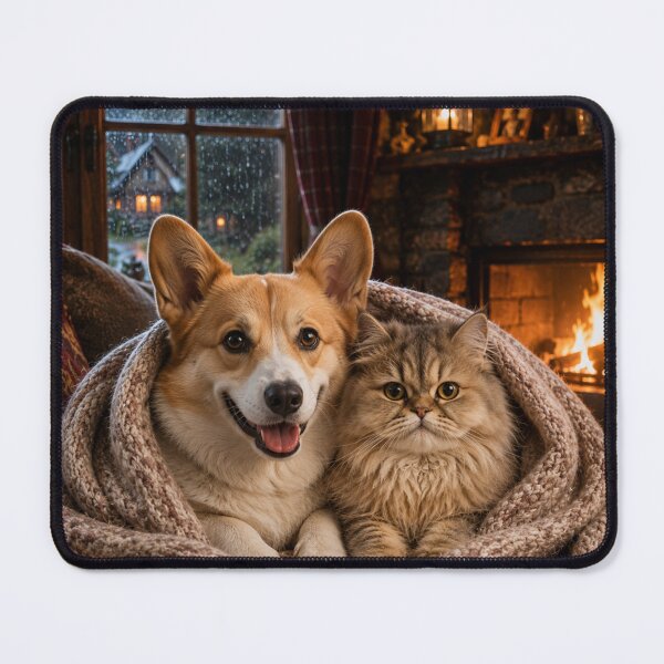 Item preview, Cozy Corgi and Fluffy Cat Companions designed and sold by BagFactoryUK.