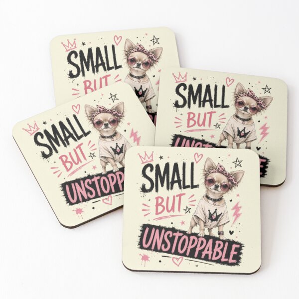 Item preview, Small But Unstoppable – Cute Chihuahua Empowerment Artwork designed and sold by Dogandesighn.