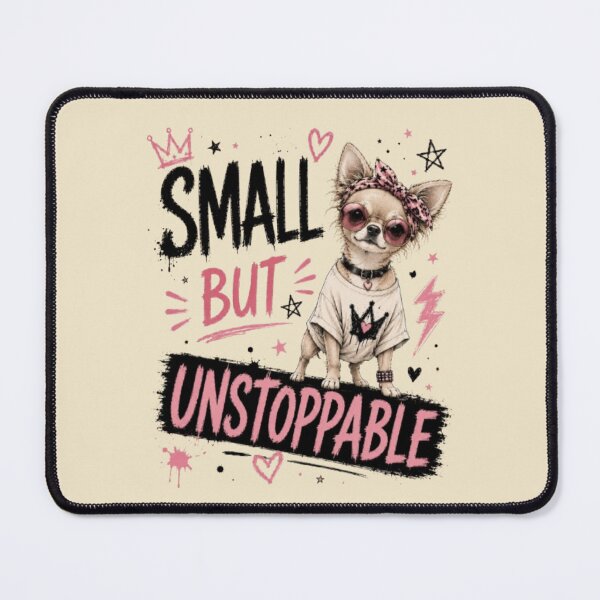 Item preview, Small But Unstoppable – Cute Chihuahua Empowerment Artwork designed and sold by Dogandesighn.