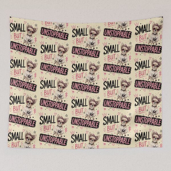 Item preview, Small But Unstoppable – Cute Chihuahua Empowerment Artwork designed and sold by Dogandesighn.