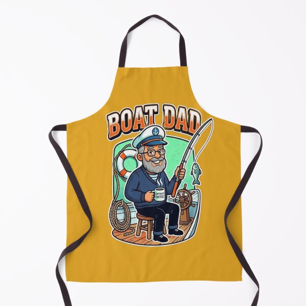 Item preview, Boat Dad Funny Fishing Captain Cartoon designed and sold by weeomano.