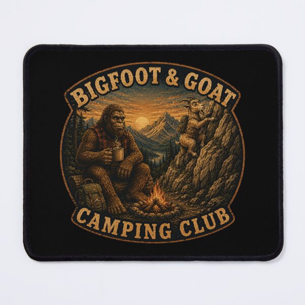 Item preview, Bigfoot & Goat Camping Club – Mountain Climber designed and sold by NicheBloom.