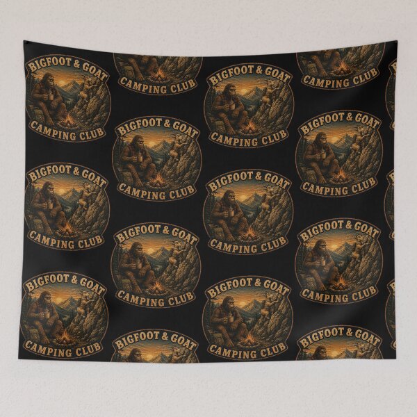 Item preview, Bigfoot & Goat Camping Club – Mountain Climber designed and sold by NicheBloom.