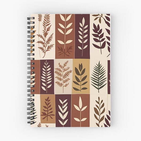 Item preview, Botanical Leaf Grid — Autumn Fern & Foliage Silhouette Pattern designed and sold by Lily-and-Lyle.