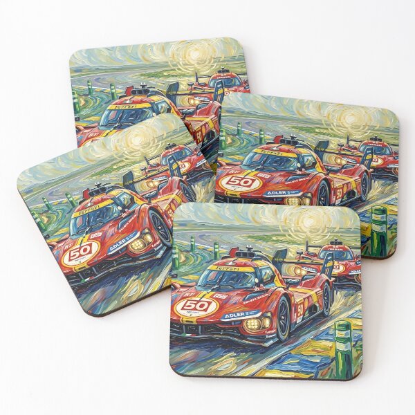 Item preview, Red Ferrari 499P Le Mans Van Gogh Style designed and sold by HobbyaDois.