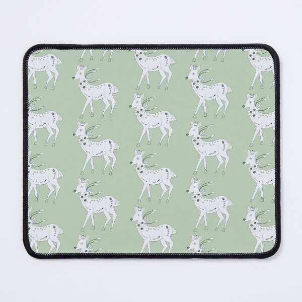 Item preview, White Mystical Deer with Flowers & Crown designed and sold by ashleywilks.