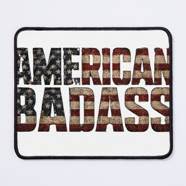 Item preview, American Badass Distressed USA Flag Patriotic T-Shirt | Vintage American Flag Typography | Fourth of July Graphic Tee designed and sold by Diesel outlaw .