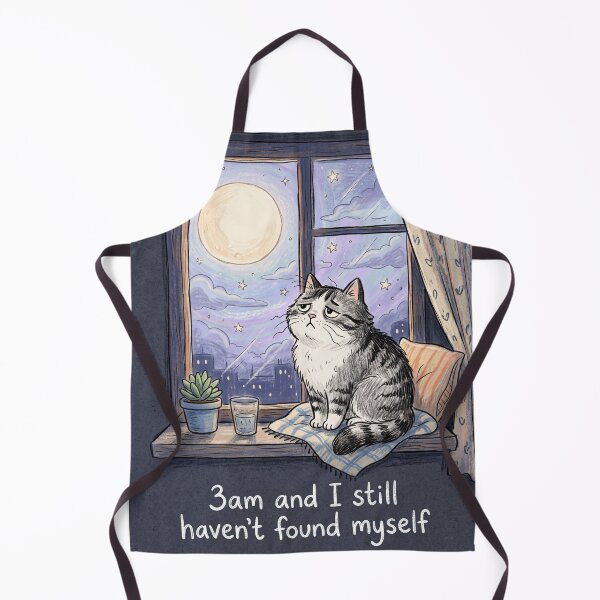 Item preview, 3am And I Still Havent Found Myself Funny Cat Meme designed and sold by TaiwanMemory.