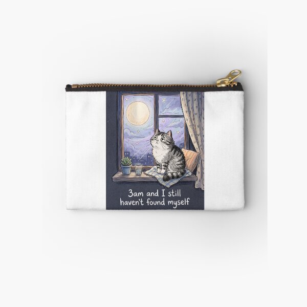 Item preview, 3am And I Still Havent Found Myself Funny Cat Meme designed and sold by TaiwanMemory.