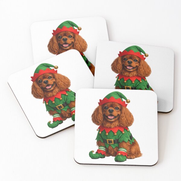 Item preview, Christmas Elf Ruby Cavalier designed and sold by SpottyRainbow.