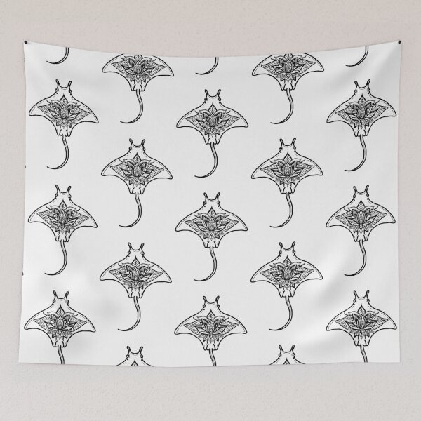 Item preview, Manta Ray with Lotus designed and sold by CLBCreatives.