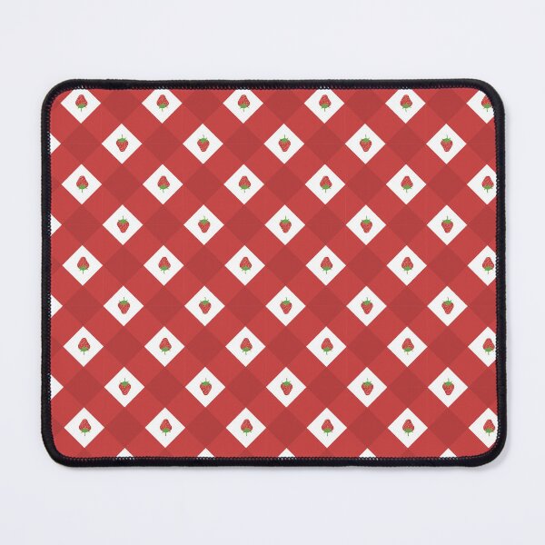 Item preview, Cute Red Strawberry Gingham Surface Pattern Repeatable designed and sold by eriscreates.