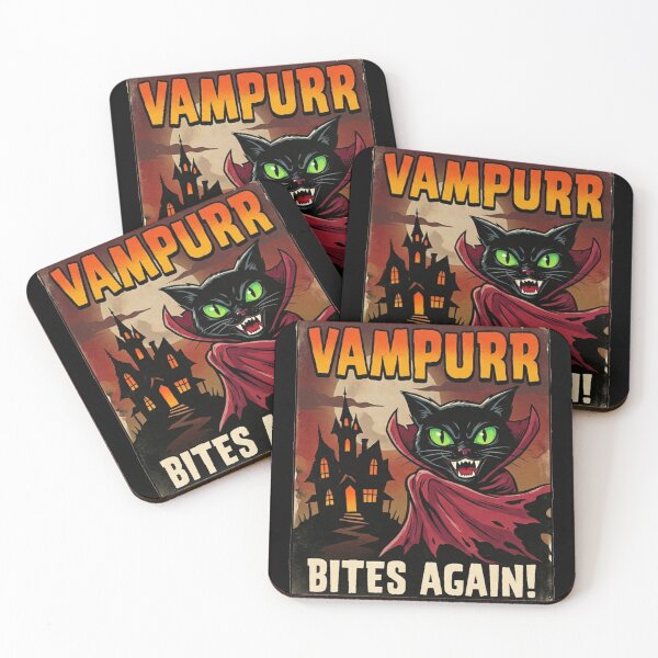 Item preview, Vintage Vampurr Bites Again Halloween Cat Shirt designed and sold by TeNovaStudio ⭐⭐⭐⭐⭐.