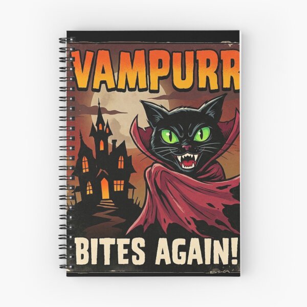 Item preview, Vintage Vampurr Bites Again Halloween Cat Shirt designed and sold by TeNovaStudio.