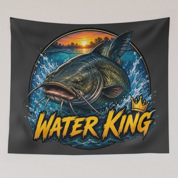 Item preview, Water King Catfish – Majestic Fishing Adventure Graphic Design designed and sold by Karszul.