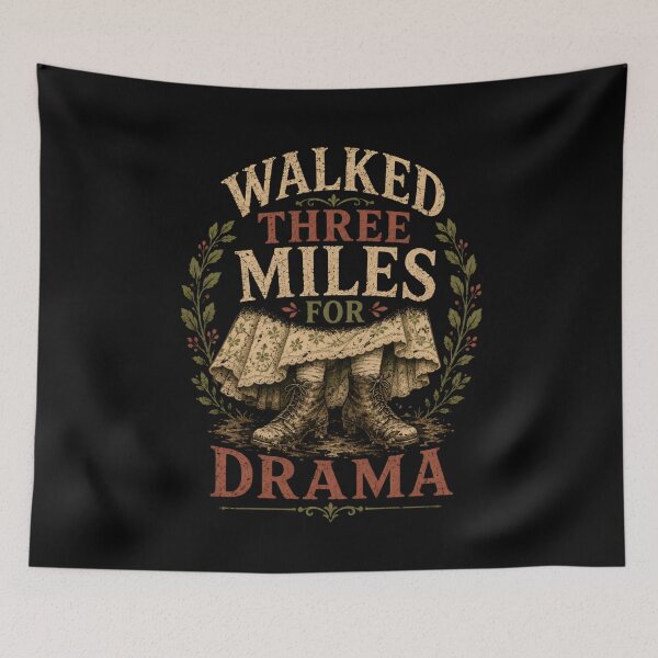 Item preview, Walked Three Miles For Drama Pride and Prejudice Muddy Boots Art designed and sold by Fenay Designs.