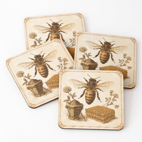 Item preview, T-Shirt - Sticker - Antique Honey Bee Botanical Art designed and sold by ForeverPrintsOK.