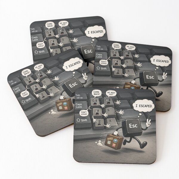 Item preview, Funny Escape Key Keyboard Sticker designed and sold by PremVerse.