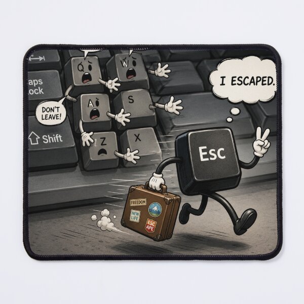 Item preview, Funny Escape Key Keyboard Sticker designed and sold by PremVerse.