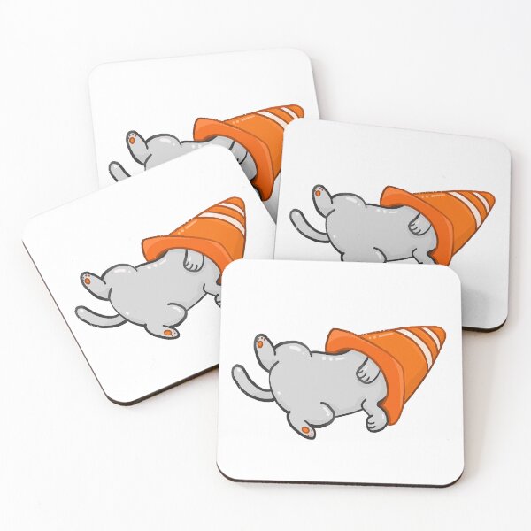 Item preview, Funny Kawaii Traffic Cone Cat designed and sold by Sleepy-Town.