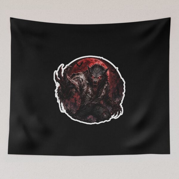 Item preview, Werewolf Halloween Art – Dark Wolf Monster Horror Design designed and sold by SMARTKIT  DESIGNAGENCY.