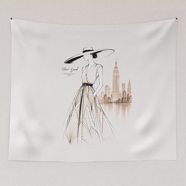Item preview, Elegant fashion woman in New York – Luxury Fashion Art Deco. designed and sold by NewtBoo.