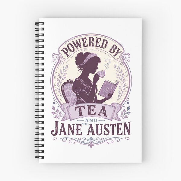 Item preview, Powered By Tea and Jane Austen Pride and Prejudice Purple Crest designed and sold by Fenay Designs.