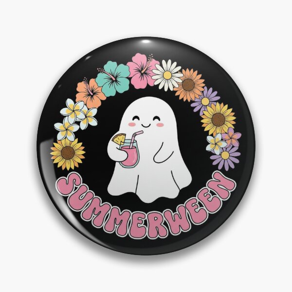Item preview, Retro Summerween Ghost Tropical Floral Wreath Shirt designed and sold by TeNovaStudio.