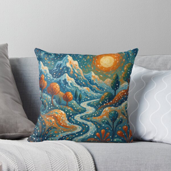 Item preview, Starry Winter Mountain - Impressionist Snow Landscape Painting designed and sold by Nexus Space.