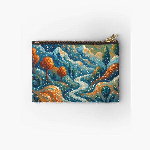 Item preview, Starry Winter Mountain - Impressionist Snow Landscape Painting designed and sold by Nexus Space.