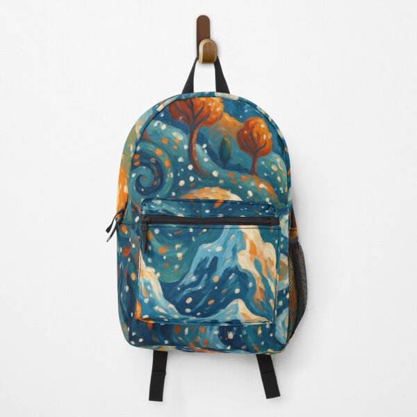 Item preview, Starry Winter Mountain - Impressionist Snow Landscape Painting designed and sold by Nexus Space.