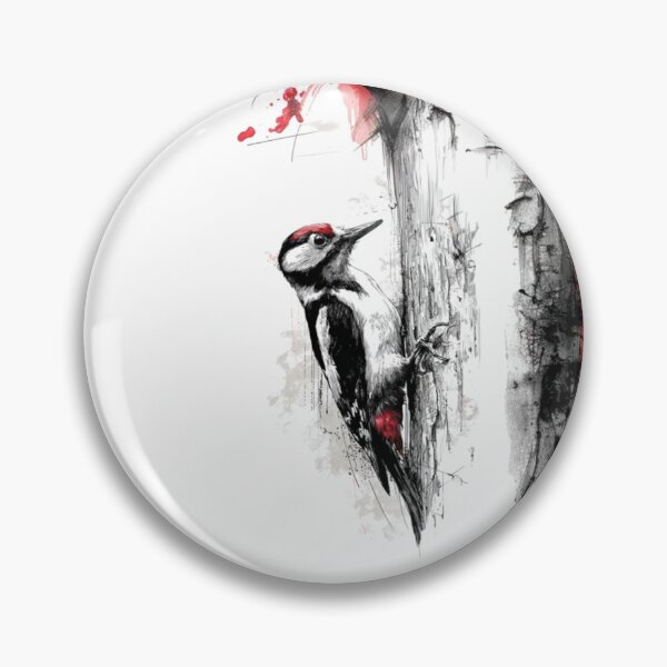 Item preview, A Woodpecker clinging to tree bark, Birds in Motion designed and sold by CDC40.
