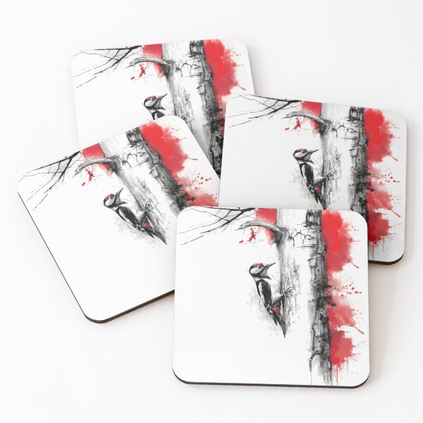 Item preview, A Woodpecker clinging to tree bark, Birds in Motion designed and sold by CDC40.