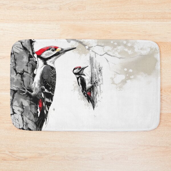 Item preview, A Woodpecker clinging to tree bark, Birds in Motion designed and sold by CDC40.