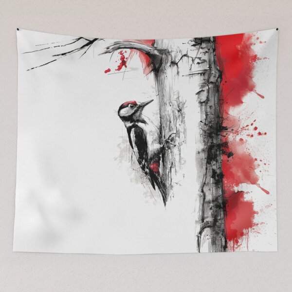 Item preview, A Woodpecker clinging to tree bark, Birds in Motion designed and sold by CDC40.