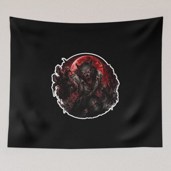 Item preview, Werewolf Halloween Art – Dark Wolf Monster Horror Design designed and sold by SMARTKIT  DESIGNAGENCY.