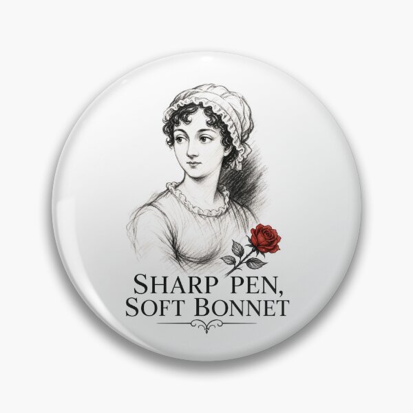 Item preview, Sharp Pen Soft Bonnet Jane Austen Pride and Prejudice Sketch Art designed and sold by Fenay Designs.