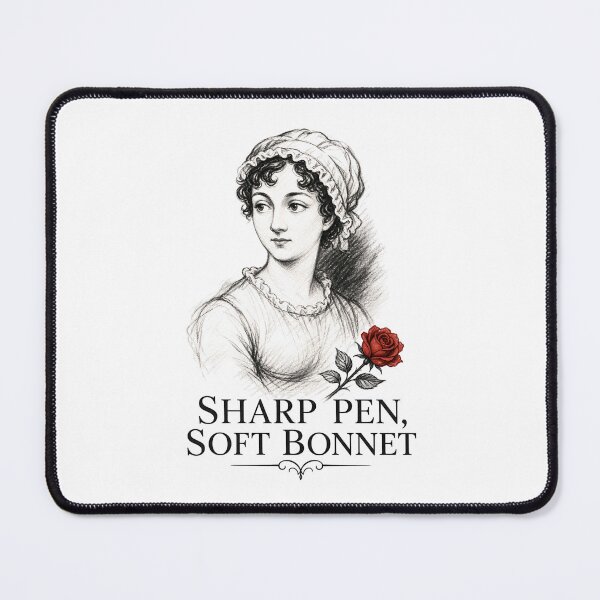 Item preview, Sharp Pen Soft Bonnet Jane Austen Pride and Prejudice Sketch Art designed and sold by Fenay Designs.