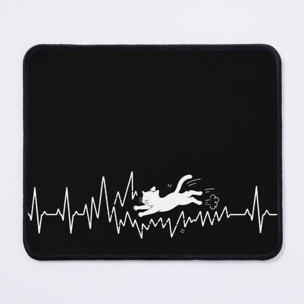 Item preview, ❤️ HEARTBEAT COLLECITON ❤️ - Heartbeat Cat - Interrupted by Zoomies - for darker backgrounds designed and sold by WheelieGdArt.