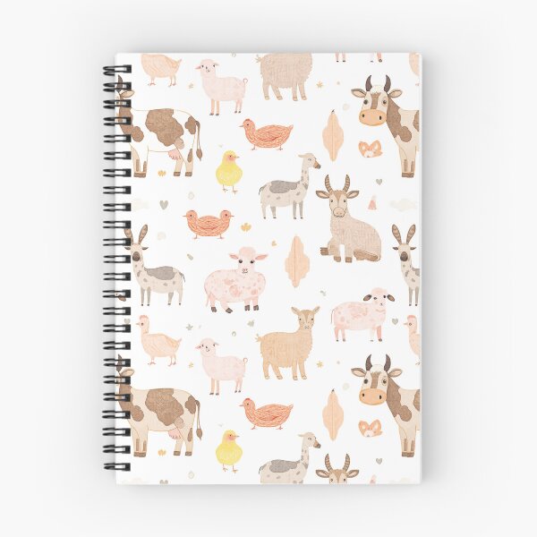 Item preview, Watercolor Cute Farm Animals Seamless Pattern designed and sold by mijaczeek.