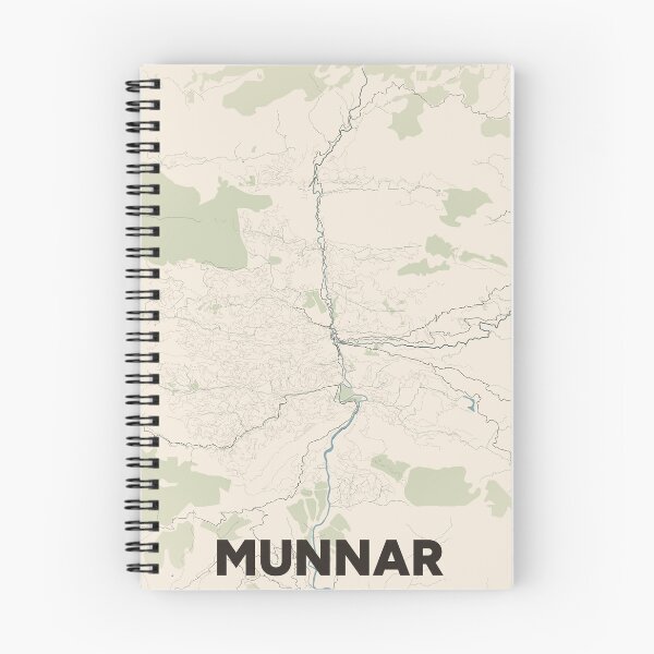 Item preview, Munnar Map designed and sold by MapsNerd.