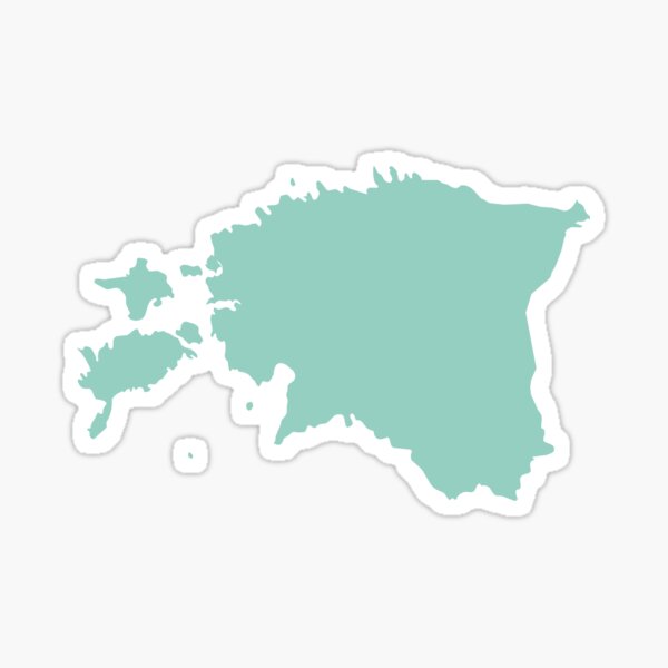 Estonia Love in Mint Sticker